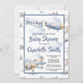 Einladung zur Baby-Dusche von Airplane (Vorderseite)