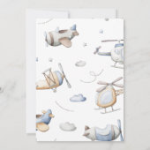 Einladung zur Baby-Dusche von Airplane (Rückseite)