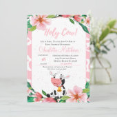 Einladung zur Baby-Dusche von Heiliger Kuh (Stehend Vorderseite)