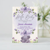 Einladung zur Baby-Duschkarte (Stehend Vorderseite)