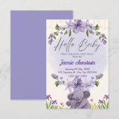 Einladung zur Baby-Duschkarte (Vorne/Hinten)