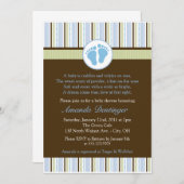 Einladung zur Baby Feet Babydusche (Vorne/Hinten)