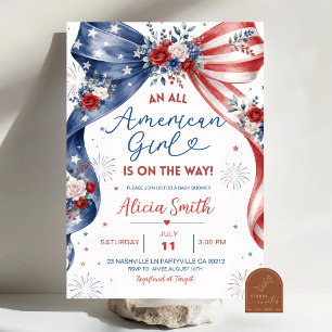 Einladung zur Baby-Party für ein All-American-Mädc