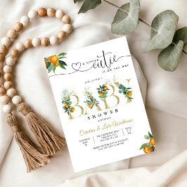 Einladung zur Baby-Party für Kleine Süße Orange