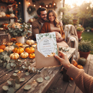 Einladung zur Baby-Party für Paare im Herbst mit K