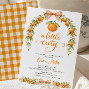 Einladung zur Baby-Party Little Cutie Orange