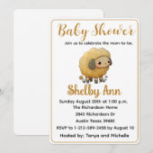 Einladung zur Baby Sheep Baby Dusche (Vorne/Hinten)