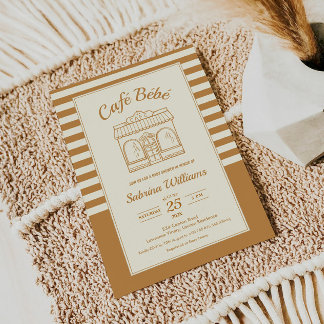 Einladung zur Baby Shower CAFÉ BÉBÉ