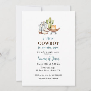 Einladung zur Baby Shower für kleinen Cowboy