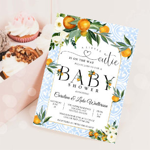 Einladung zur Baby Shower für Little Cutie Citrus