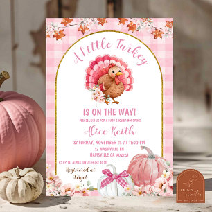 Einladung zur Baby Shower für Mädchen Truthahn