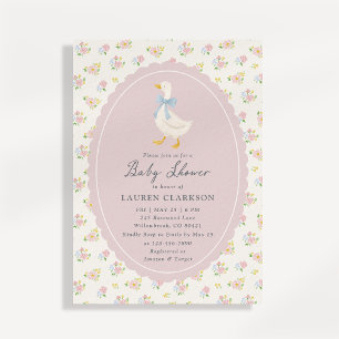 Einladung zur Baby Shower mit der Gans aus dem Mär