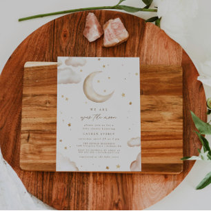 Einladung zur Baby Shower 'Über den Mond'