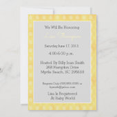 Einladung zur Baby Text Duwer (gelb) (Rückseite)