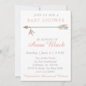 Einladung zur Baby- und Arrow-Dusche (Vorderseite)