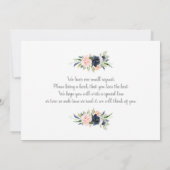 Einladung zur Baby- und Mädchendusche (Rückseite)