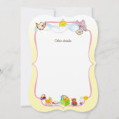 Einladung zur Babydusche (Rückseite)