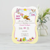 Einladung zur Babydusche (Stehend Vorderseite)