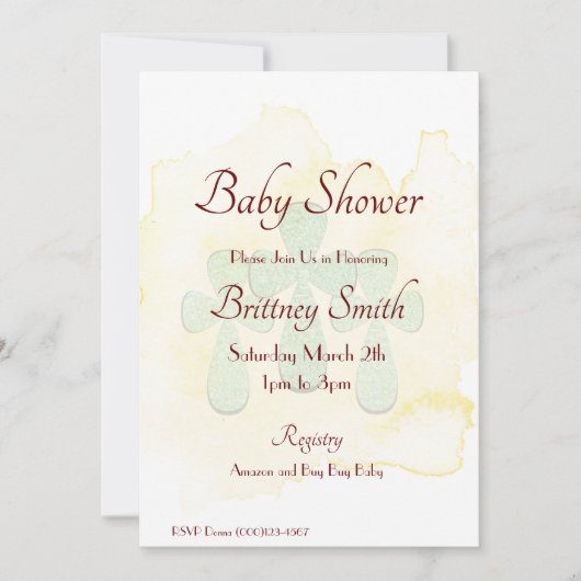 Einladung zur Babydusche (Vorderseite)