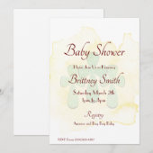 Einladung zur Babydusche (Vorne/Hinten)