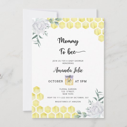 Einladung zur Babydusche (Vorderseite)