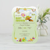 Einladung zur Babydusche (Stehend Vorderseite)