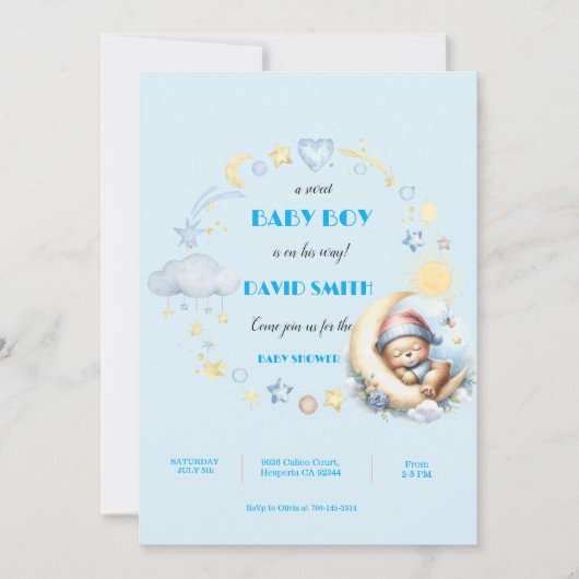 Einladung zur Babydusche (Vorderseite)