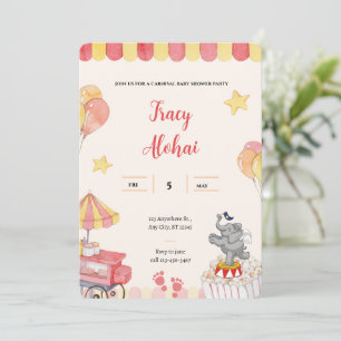 Einladung zur Babydusche Circus Party