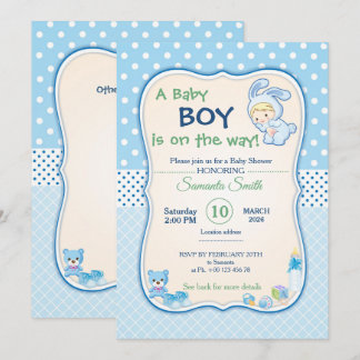Einladung zur Babydusche, ein Junge