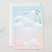 Einladung zur Babydusche, es ist ein Mädchen (Rückseite)