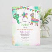 Einladung zur Babydusche Fiesta (Stehend Vorderseite)