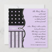 Einladung zur Babydusche - Französischer Bow Dot S (Rückseite)