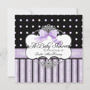 Einladung zur Babydusche - Französischer Bow Dot S