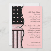 Einladung zur Babydusche - Französischer Bow Dot S (Rückseite)