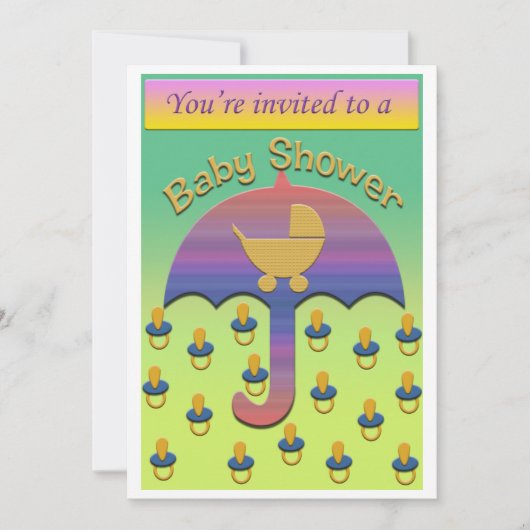 Einladung zur Babydusche (Infos auf der Rückseite) (Vorderseite)