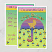 Einladung zur Babydusche (Infos auf der Rückseite) (Vorne/Hinten)