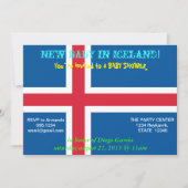 Einladung zur Babydusche mit der Flagge Islands (Vorderseite)