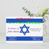 Einladung zur Babydusche mit der Flagge Israels (Stehend Vorderseite)