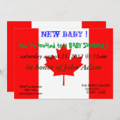 Einladung zur Babydusche mit der Flagge Kanadas (Vorne/Hinten)