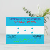 Einladung zur Babydusche mit der Flagge von Hondur (Stehend Vorderseite)