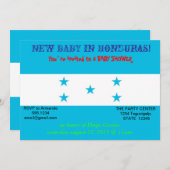 Einladung zur Babydusche mit der Flagge von Hondur (Vorne/Hinten)