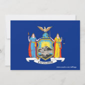 Einladung zur Babydusche mit der Flagge von New Yo (Rückseite)