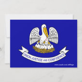 Einladung zur Babydusche mit Flagge von Louisiana (Rückseite)