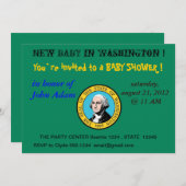 Einladung zur Babydusche mit Flagge von Washington (Vorne/Hinten)