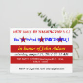 Einladung zur Babydusche mit Flagge von Washington (Stehend Vorderseite)