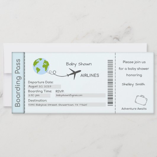 Einladung zur Babydusche, neue Einladung (Vorderseite)