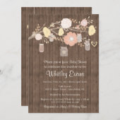 Einladung zur Babydusche, rustikale Blumenkästen (Vorne/Hinten)