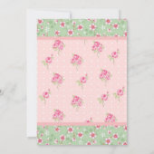 Einladung zur Babydusche, Shabby Chic Babydusche (Rückseite)