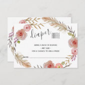 Einladung zur Babydusche von Boho (Vorne/Hinten)