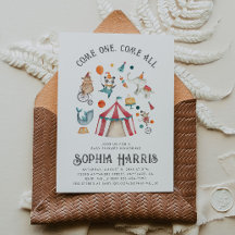 Einladung zur Babydusche | Zirkusdusche